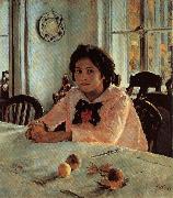 Girl With Peaches Valentin Aleksandrovich Serov